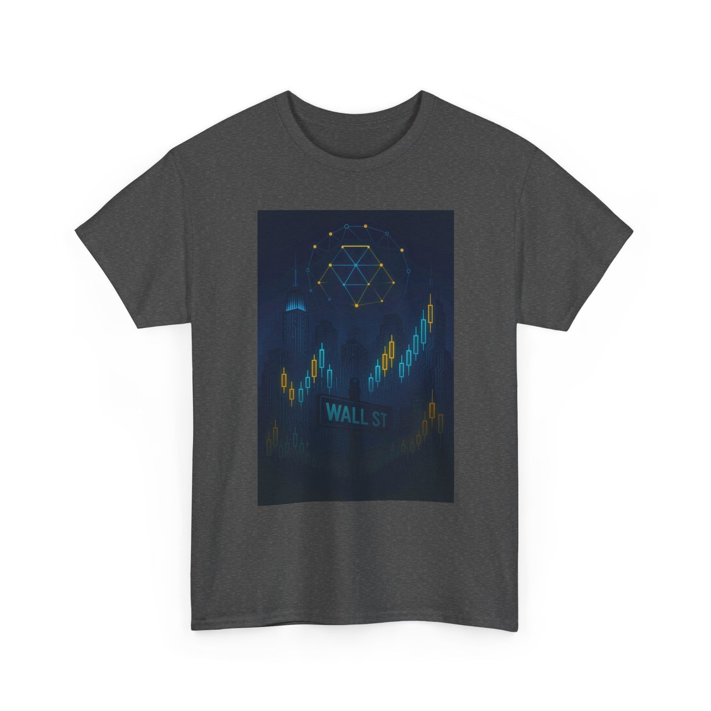 T-Shirt — 'Wall St.' Crypto Candlestick Chart Tech Stock Market Tee