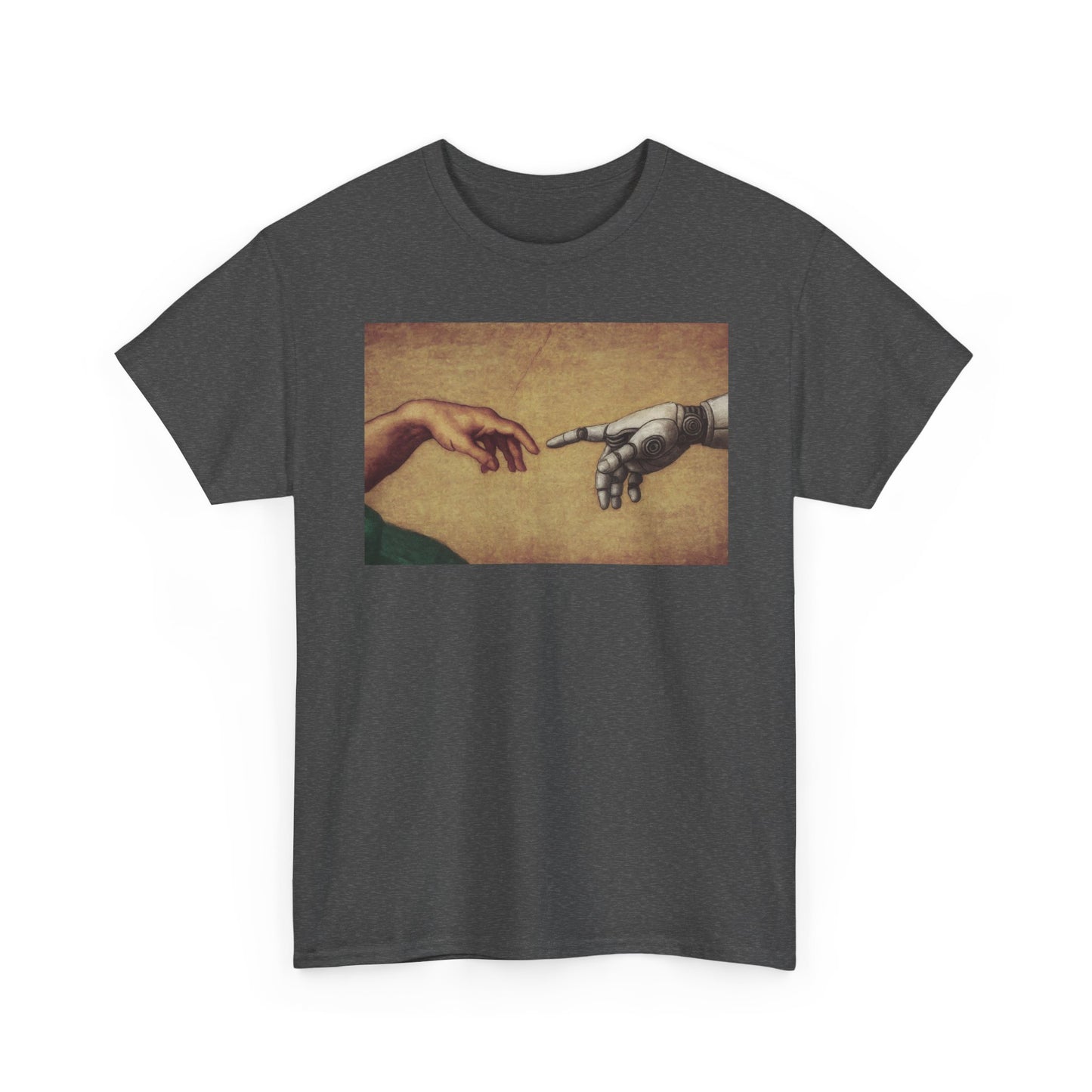 Artistic Unisex Cotton Tee: Iconic Hand Design