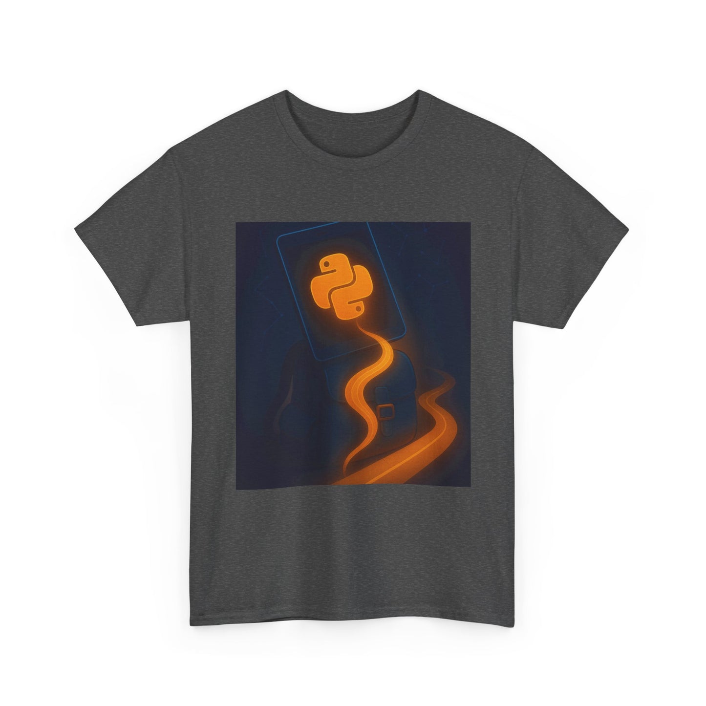Python Flame Graphic Tee — Neon Coding Logo T-Shirt