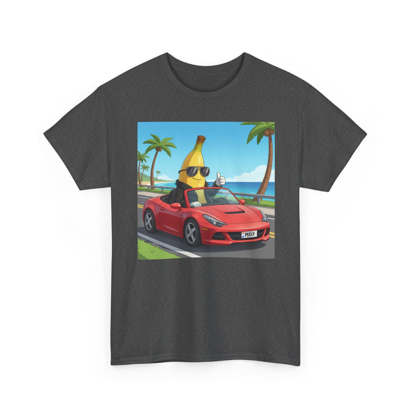 Banana Driver Tee — Funny Tropical Beach Car Graphic T-Shirt - Nanobanana.ai