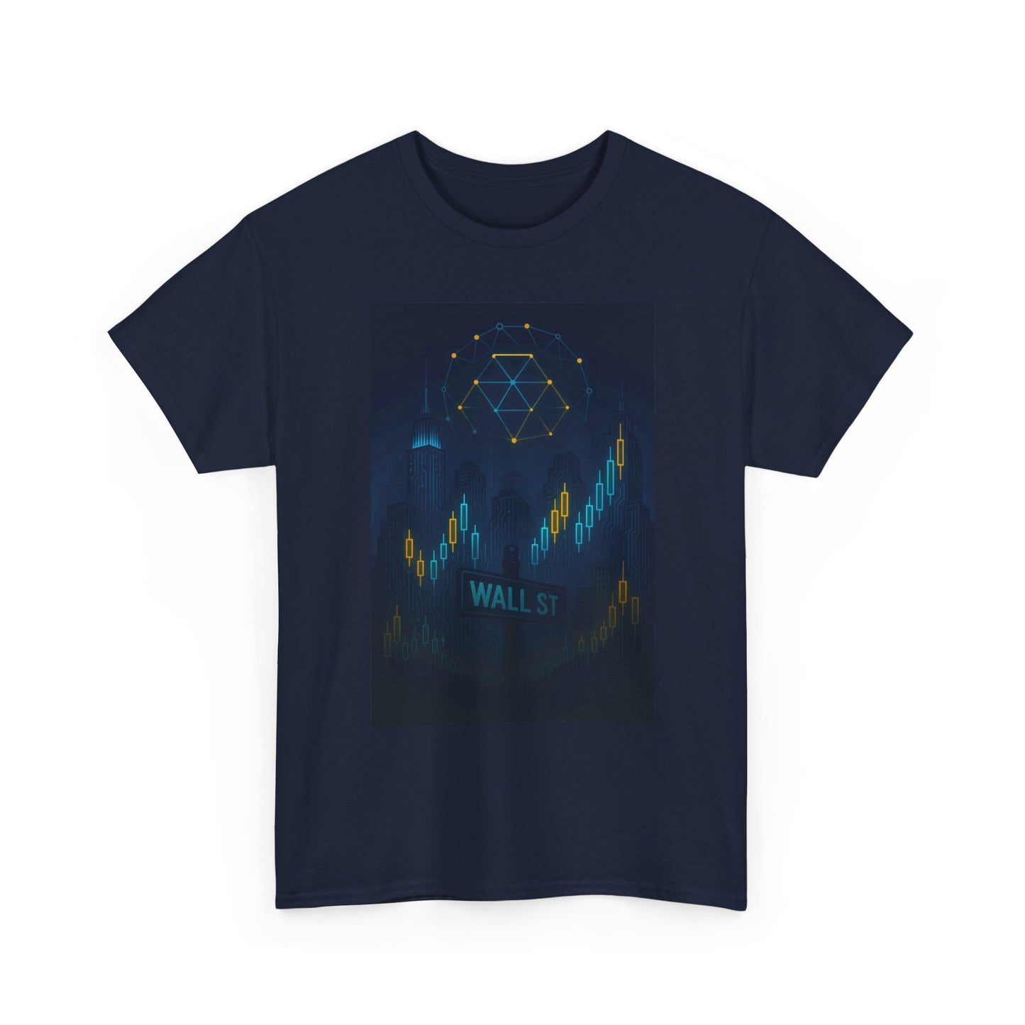 T-Shirt — 'Wall St.' Crypto Candlestick Chart Tech Stock Market Tee