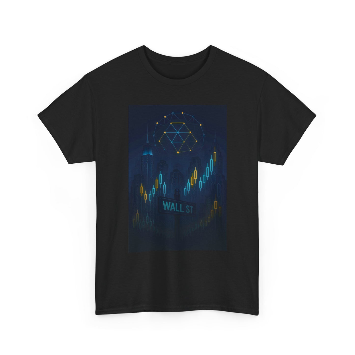 T-Shirt — 'Wall St.' Crypto Candlestick Chart Tech Stock Market Tee