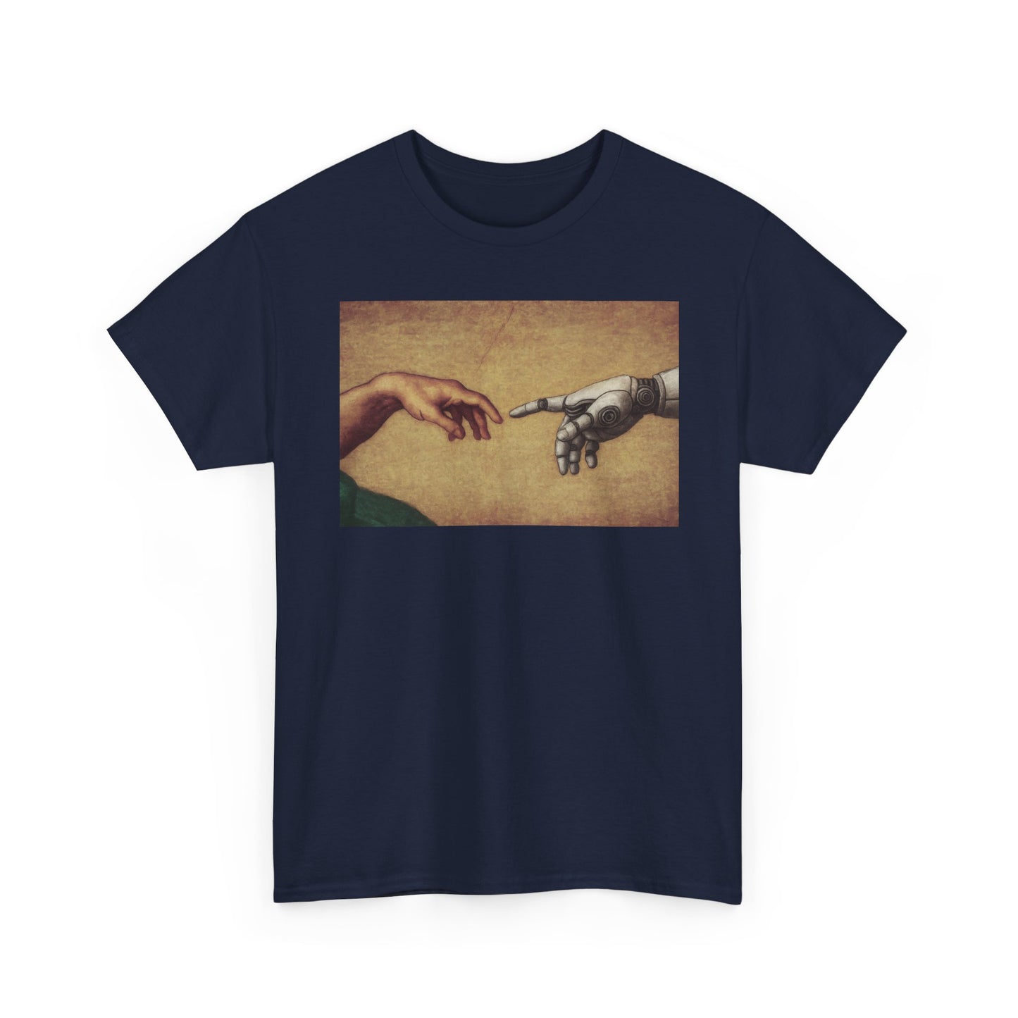 Artistic Unisex Cotton Tee: Iconic Hand Design
