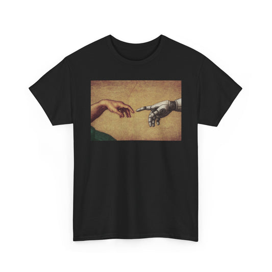 Artistic Unisex Cotton Tee: Iconic Hand Design