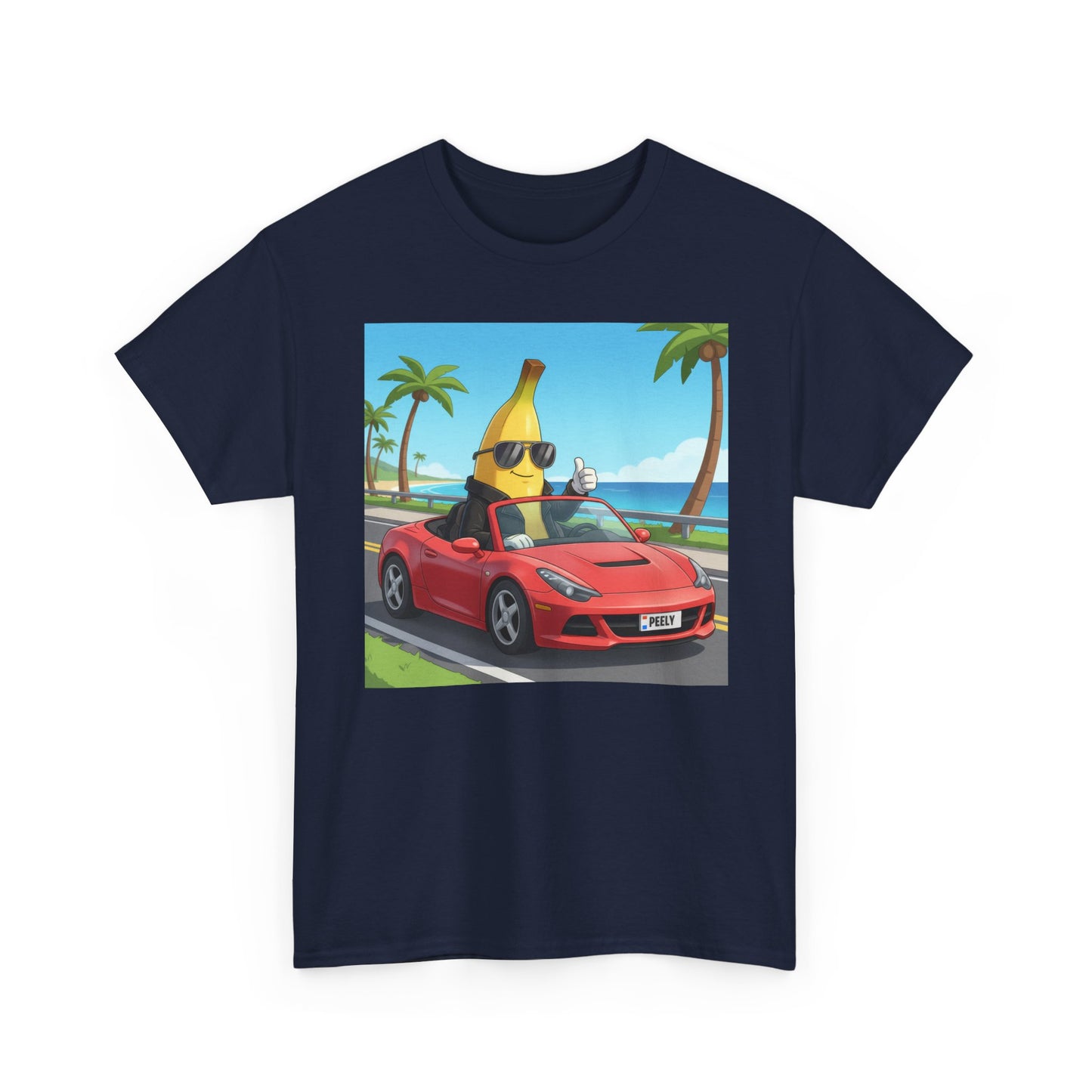 Banana Driver Tee — Funny Tropical Beach Car Graphic T-Shirt - Nanobanana.ai