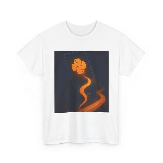 Python Flame Graphic Tee — Neon Coding Logo T-Shirt