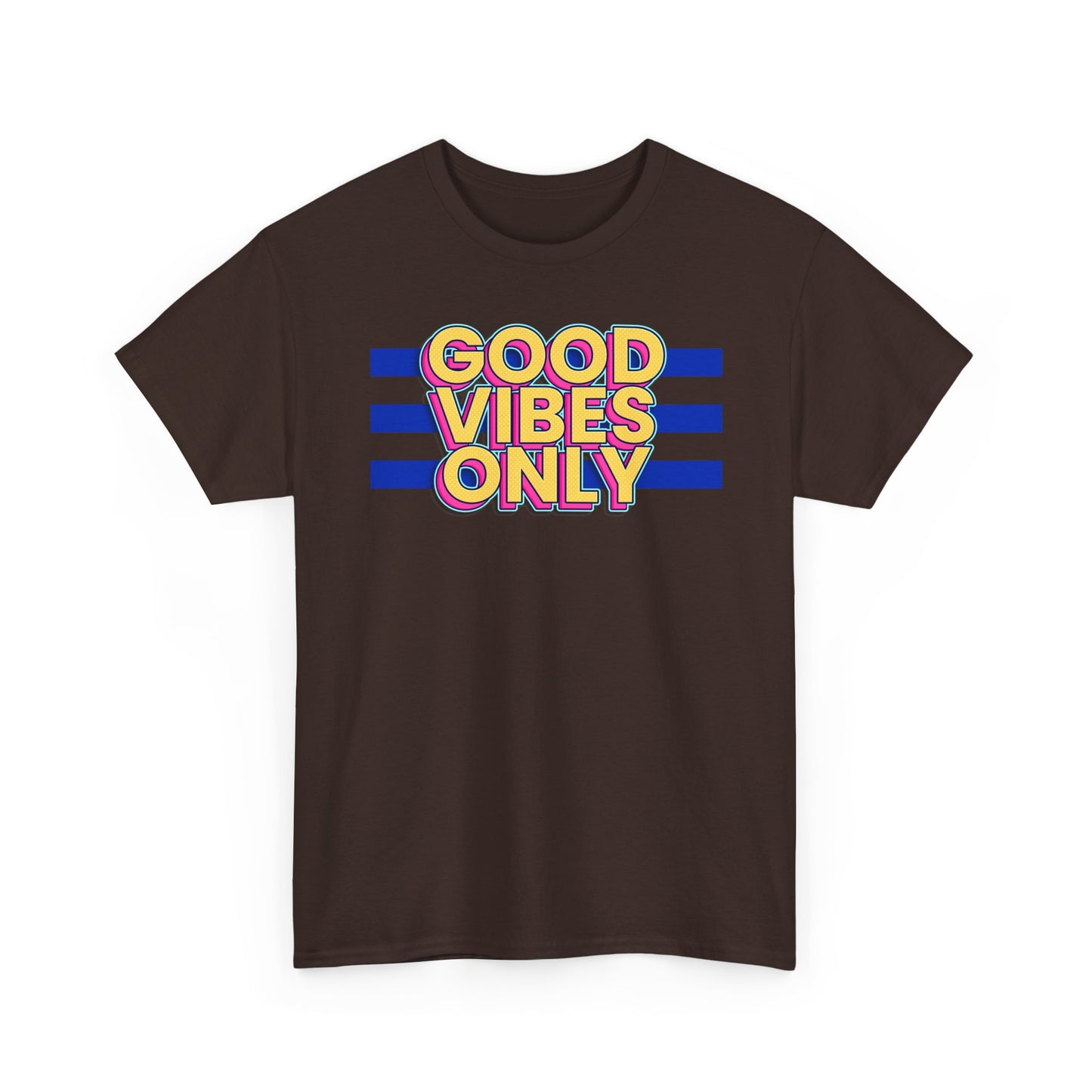 Good Vibes Only Unisex Heavy Cotton Tee, Positive Vibes Shirt, Fun Casual Wear, Summer Outfit, Perfect Gift for Friends